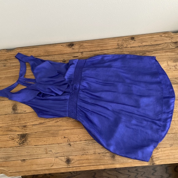 American Eagle Outfitters Purple Mini Dress Racerback Ruffle Sleeveless - Picture 9 of 15